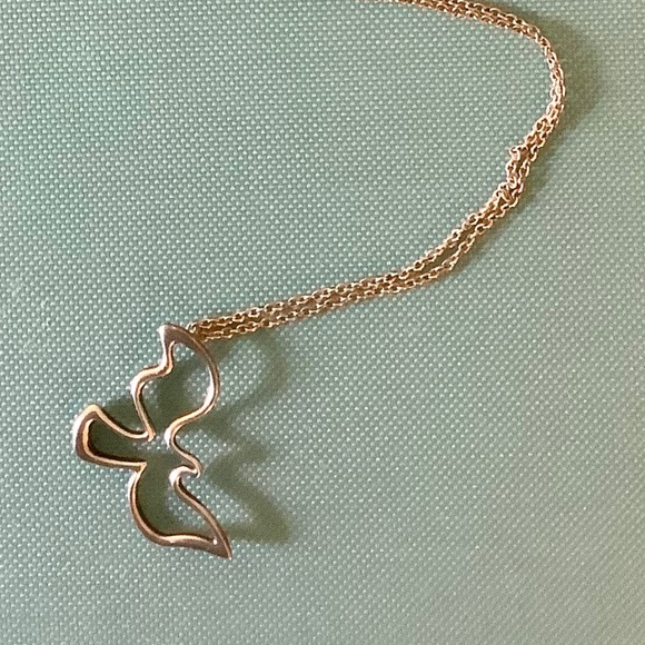 Tiffany & Co. Jewelry - Silver Tiffany Dove charm necklace